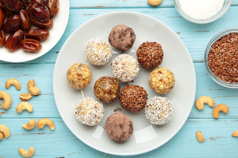 Plant-based energy ball snacks