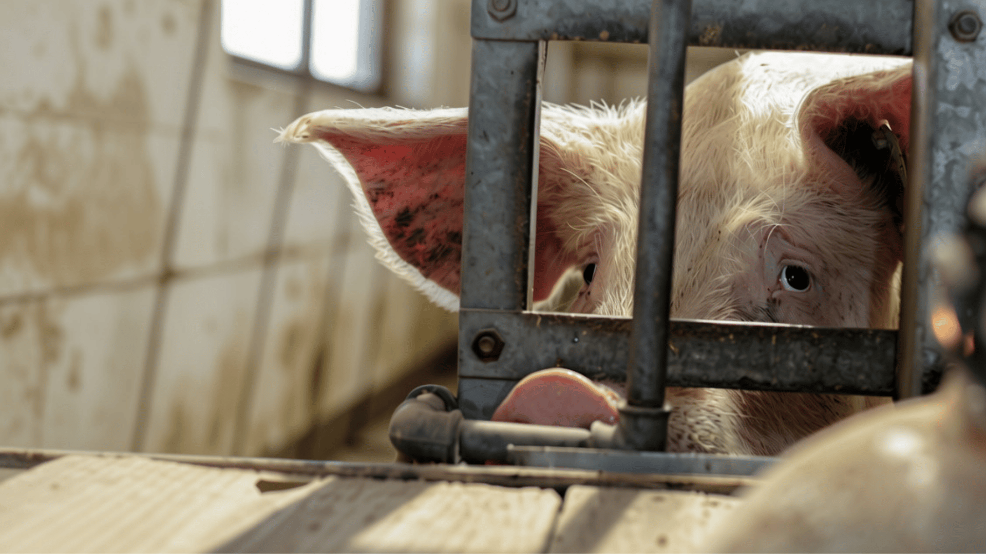 Pig on factory farm