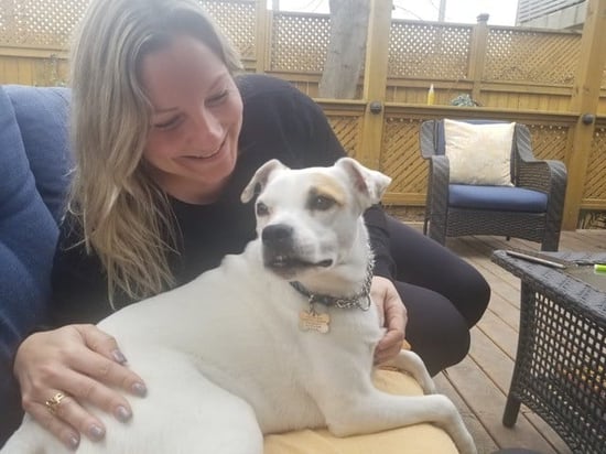 World Animal Protection donor and her dog