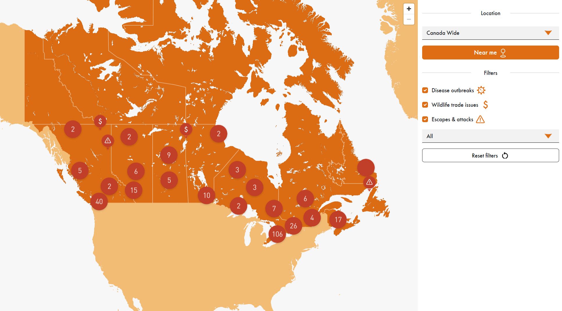 Mapping Canada’s captive wildlife problem 