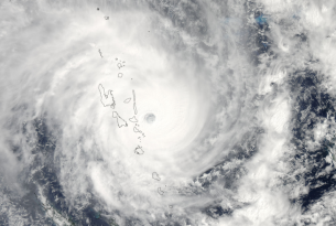 NASA images show Cyclone Pam engulfing Vanuatu