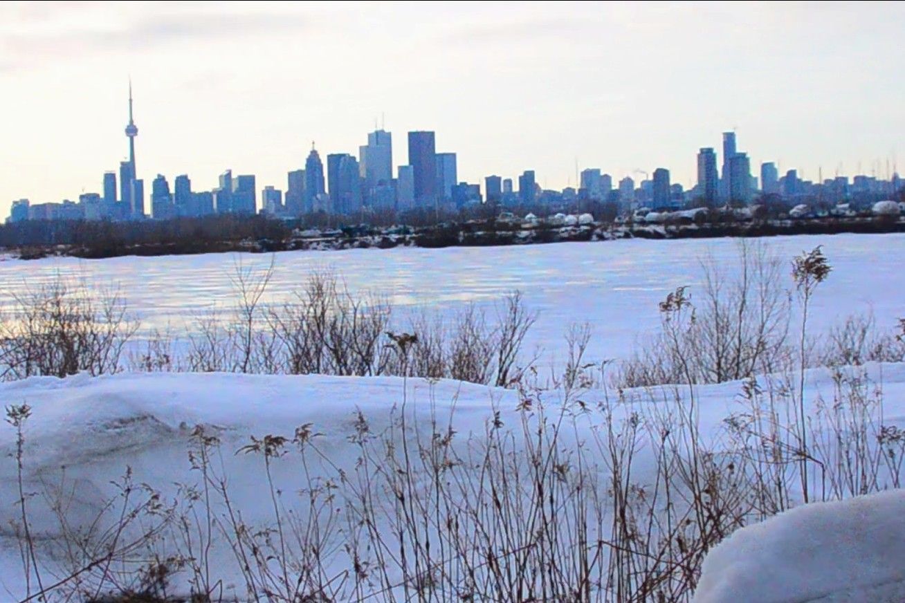 Toronto skyline in winter