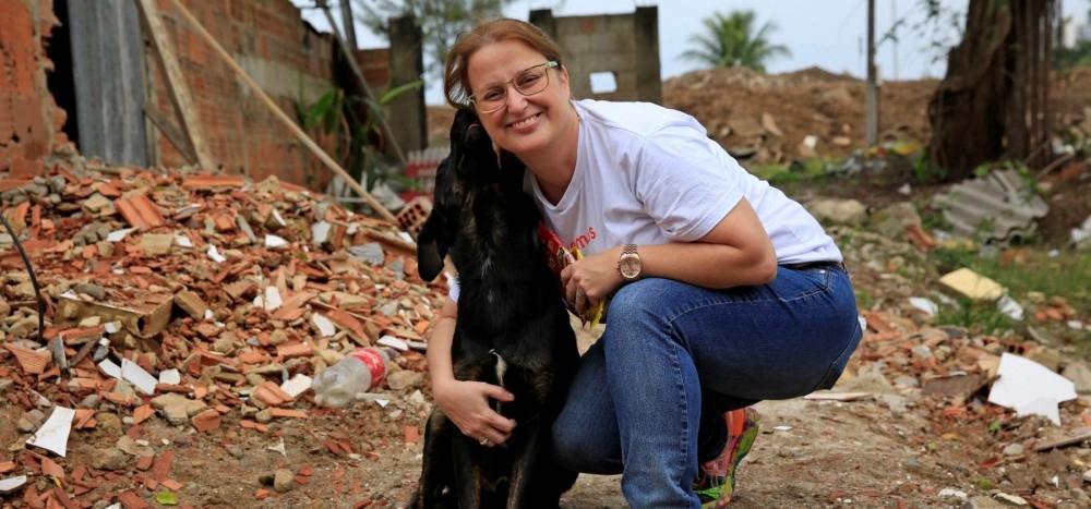 WAP staff with dog in Brazil